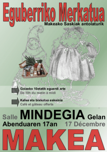 Lire la suite à propos de l’article 17/12/2022: Marché de Noël à Macaye / Eguberriko merkatua Makean